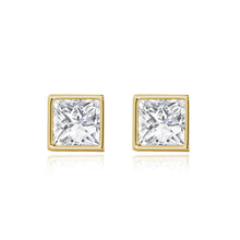 Load image into Gallery viewer, Princess Cut Diamond Studs
