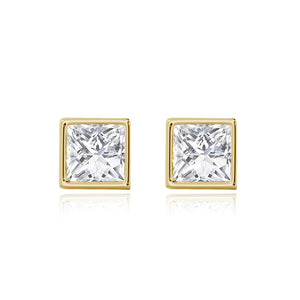 Princess Cut Diamond Studs