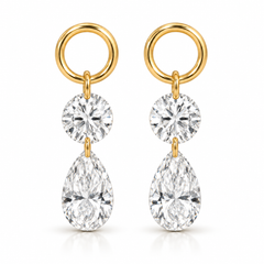 Two Lab Diamonds Floating Earring Charm