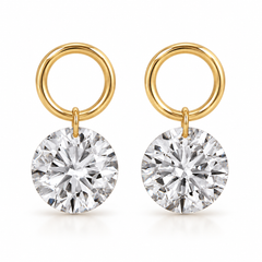 Lab Diamond Floating Earring Charm