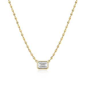 Rope Chain Lab Solitaire Necklace