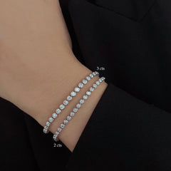 Round Bezel Diamond Tennis Bracelet
