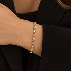 Round Bezel Diamonds Bracelet