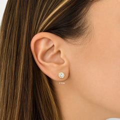 Round Bezel Lab Diamond Studs