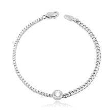 Load image into Gallery viewer, Round Diamond Half Tennis Half Cuban Bracelet
