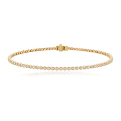 Round Bezel Diamond Tennis Bracelet