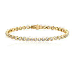 Round Bezel Diamond Tennis Bracelet