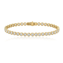 Round Bezel Diamond Tennis Bracelet