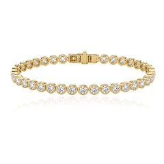 Round Bezel Diamond Tennis Bracelet