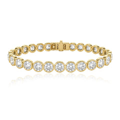 Round Bezel Diamond Tennis Bracelet