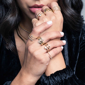 Round Swirl Golden Ring