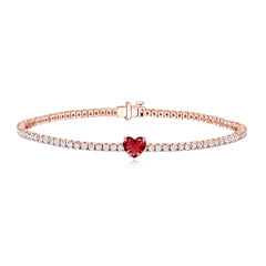 Tennis Bracelet with Solitaire Gemstone