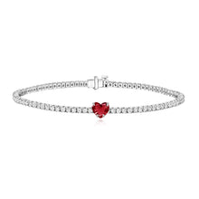 Load image into Gallery viewer, Tennis Bracelet with Solitaire Gemstone
