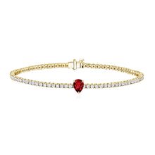 Load image into Gallery viewer, Tennis Bracelet with Solitaire Gemstone
