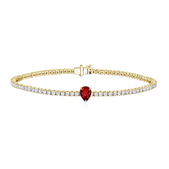 Tennis Bracelet with Solitaire Gemstone