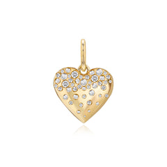 Large Dripping Scattered Heart Charm
