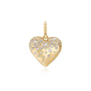 Large Dripping Scattered Heart Charm