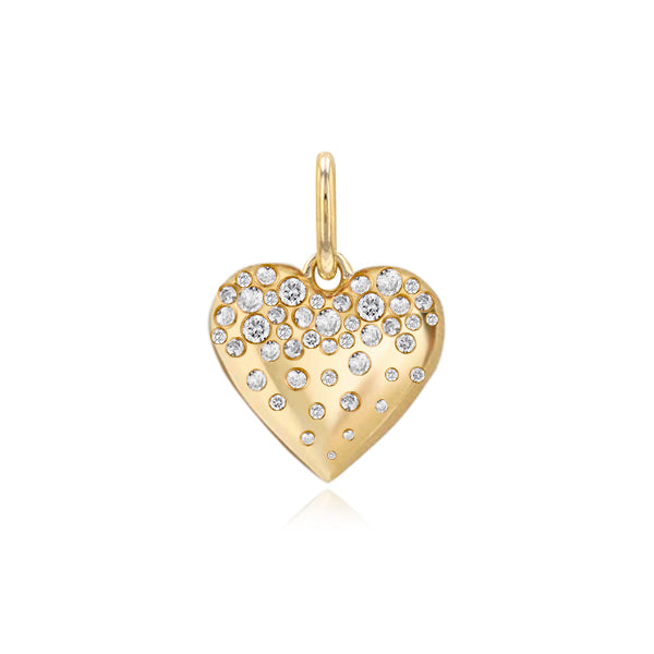 Large Dripping Scattered Heart Charm