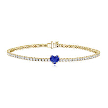 Load image into Gallery viewer, Tennis Bracelet with Solitaire Gemstone
