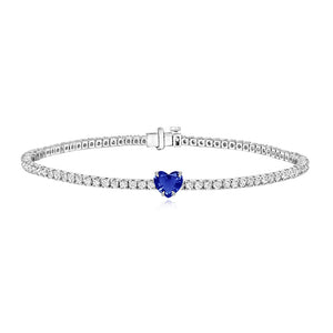 Tennis Bracelet with Solitaire Gemstone