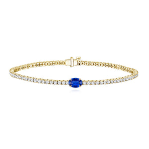 Tennis Bracelet with Solitaire Gemstone