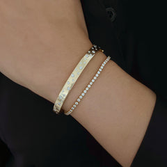 Scattered Diamonds Gold Bangle
