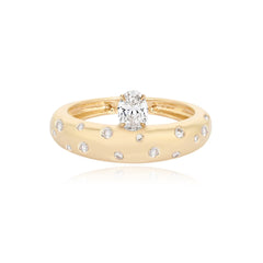 Scattered Dome Diamond Ring