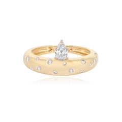 Scattered Dome Diamond Ring