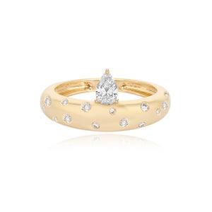 Scattered Dome Diamond Ring