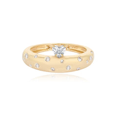 Scattered Dome Diamond Ring