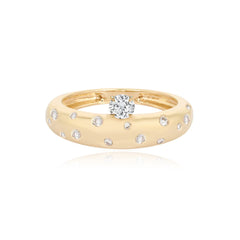 Scattered Dome Diamond Ring