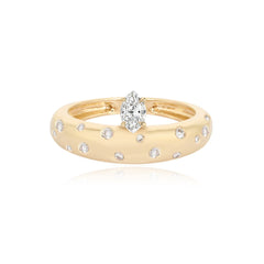 Scattered Dome Diamond Ring