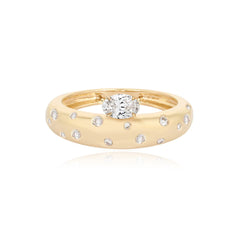 Scattered Dome Diamond Ring