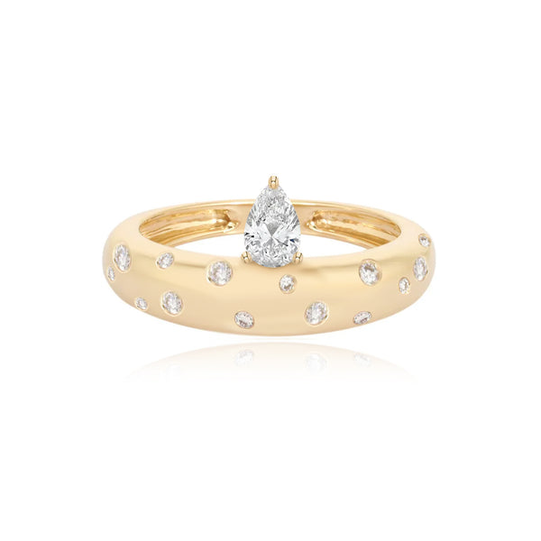 Scattered Dome Diamond Ring