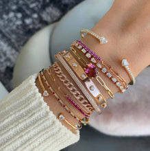 Load image into Gallery viewer, Two Diamonds  Pave Cuff Bangle
