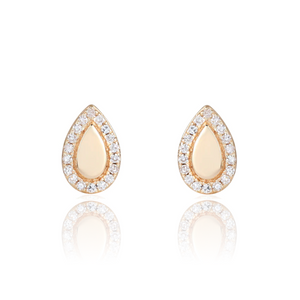 Golden Pear Diamond Earrings