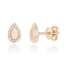 Load image into Gallery viewer, Golden Pear Diamond Earrings
