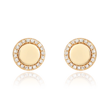 Load image into Gallery viewer, Golden Round Diamond Earrings

