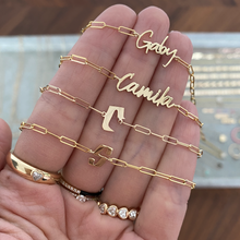 Load image into Gallery viewer, Cutout Name Paperclip Bracelet

