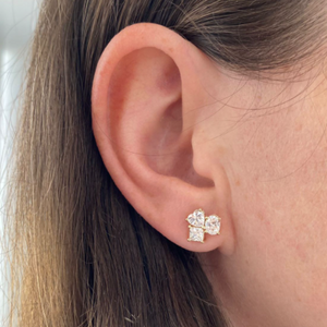 Three Small Multi Shape Diamond Earring