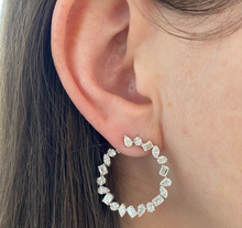 Load image into Gallery viewer, Large Multi Shape Diamond Round Swirl Earrings
