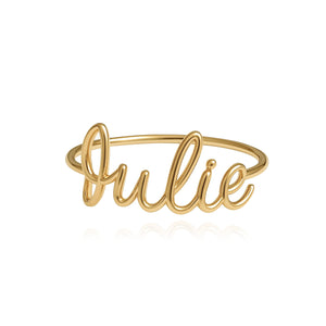 Name Wire Gold Ring