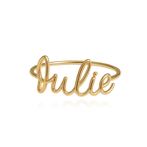 Name Wire Gold Ring