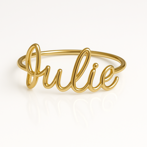 Name Wire Gold Ring