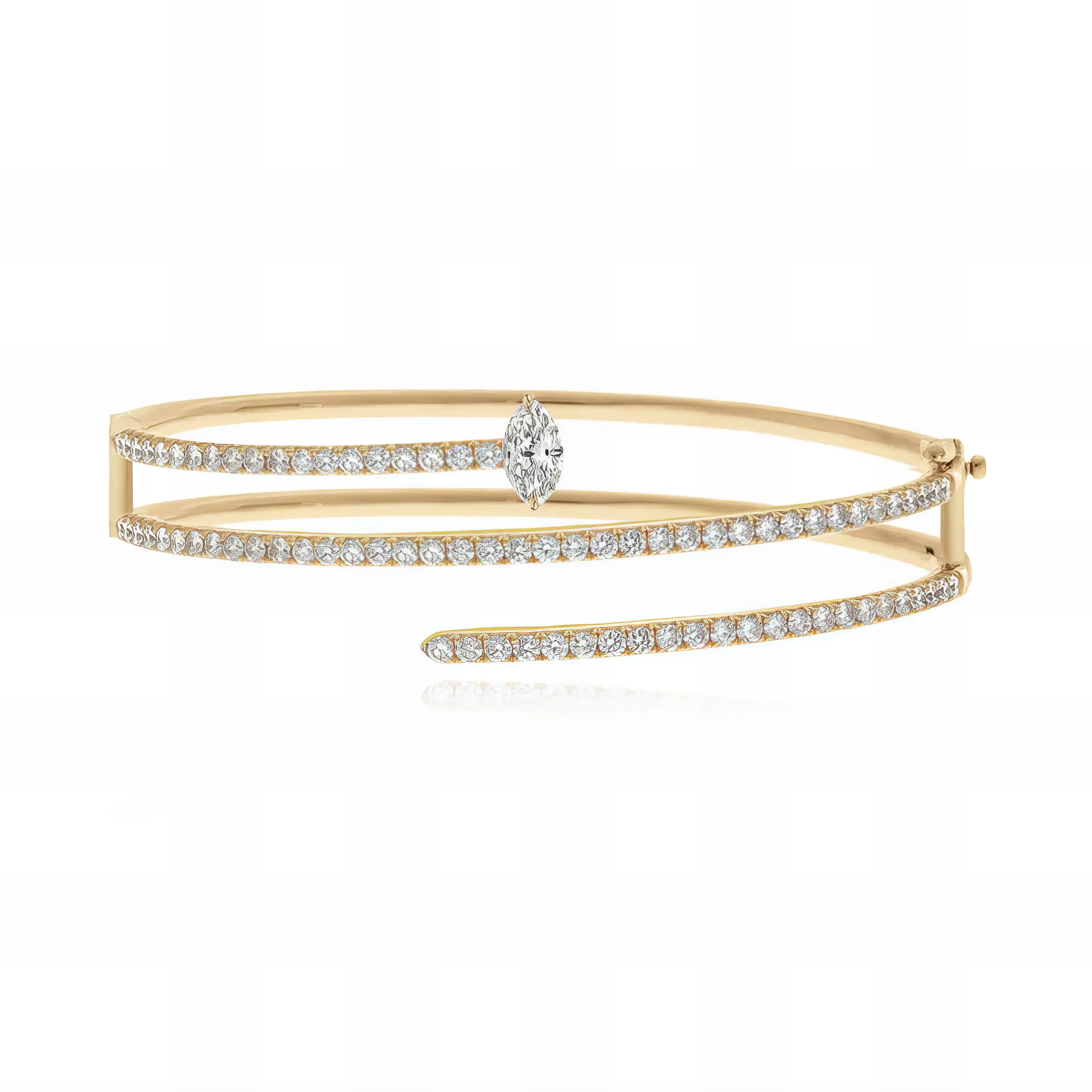 Wrap Pave Lab Diamond Bangle