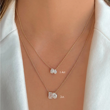 Load image into Gallery viewer, Two Lab Diamond Necklace 2CT
