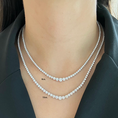 Graduated Diamond Tennis Necklace