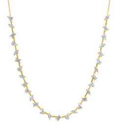 Spaced Multi Shape Lab Diamonds Necklace