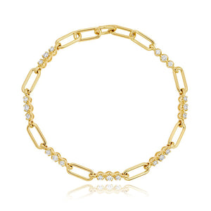Segment Diamond Link Bracelet