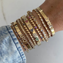 Load image into Gallery viewer, Seven Heart Golden Rainbow Gemstones Bracelet
